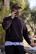 Classic sweatshirt ESPRESSO