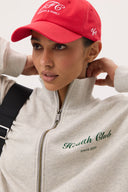 Health Club oversized sweatshirt with stand-up collar