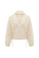 SPRING cream-colored cropped sports jacket