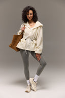 Oversized cream-colored jacket