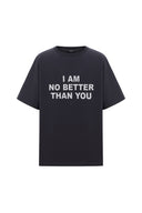 OVERSIZED T-SHIRT with dark gray lettering