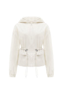 Oversized milky-colored jacket