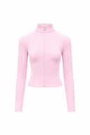 Лонгслів на блискавці з довгим рукавом — Pink