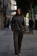 Світшот з високим коміром на блискавці —  Vintage Brown