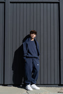 Штани на резинці синього кольору