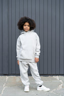 Худі кольору сірий меланж