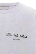 OVERSIZED T-SHIRT, grey melange HEALTH CLUB