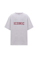 OVERSIZED ICONIC T-SHIRT in grey melange
