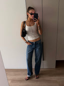 Blue Low-Rise Baggy Jeans