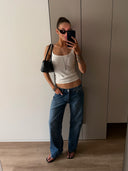 Blue Low-Rise Baggy Jeans