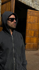 Худі на блискавці — VINTAGE BLACK