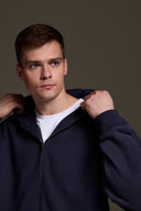 Худі на блискавці Blu for man