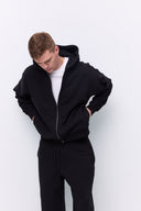 Худі на блискавці Black for man