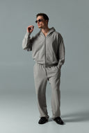 Худі на блискавці - GREY MELANGE