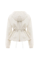 Oversized milky-colored jacket