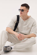 Grey melange sweatpants
