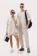 Women's shorts, gray melange