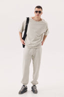 Grey melange sweatpants
