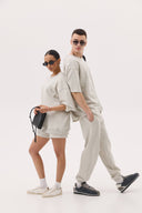 Women's shorts, gray melange