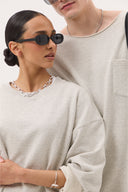 Classic grey melange sweatshirt