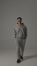 Худі на блискавці - GREY MELANGE