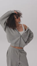 Худі на блискавці - Grey Melange