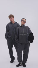 Світшот з високим коміром на блискавці —  Vintage Black