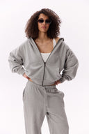 Худі на блискавці - Grey Melange